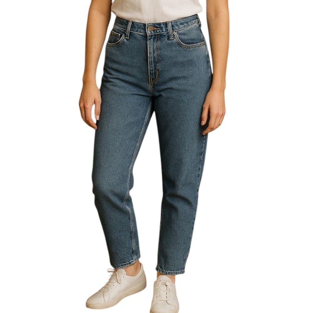 PARASUCO Vintage Jeans Blue Medium Wash Tapered High Rise Women's‎ 12*28 Cotton